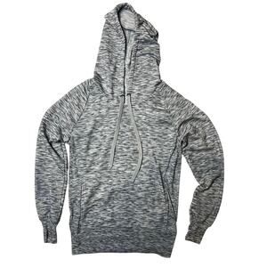 Green Tea Women’s Small Gray Heather Pullover Hoodie Kangaroo Pocket